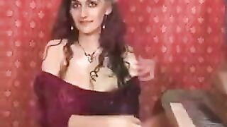 A close up shot of a hairy pussy getting fingered during masturbation