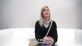 A young slut came to porn casting in the Czech Republic