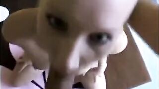 A chick who loved deepthroat blowjob and got her pussy railed