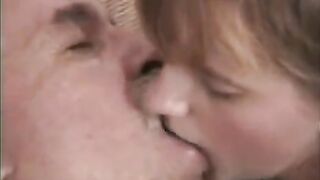 The grandfather pulled his finger to his granddaughter