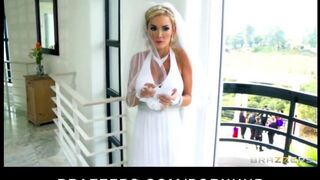 The bride got painted and immediately started to engage with the witness