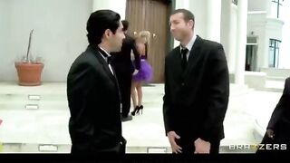 The bride got painted and immediately started to engage with the witness