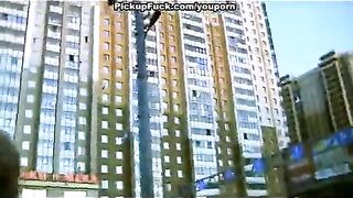 A hot guy picked up a blonde and fucked her on the street