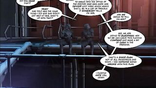 Old and young comic porn with a hot brunette heroine