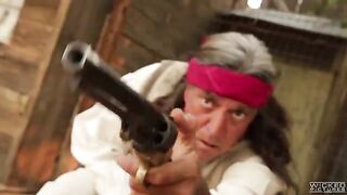 A cow boy punished a girl but did not fuck her