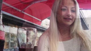 Blonde with natural tits in a private scene
