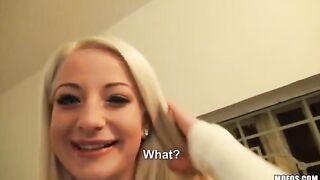 Blonde with natural tits in a private scene