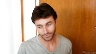 The guy went to visit his neighbor and they engaged in intimate action