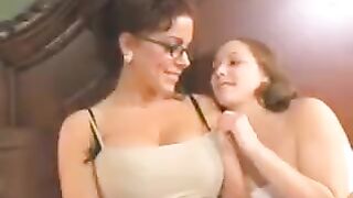 The mother introduces her daughter to the secrets of womanhood