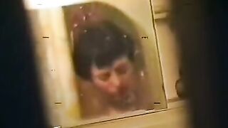 A drunken woman was washed and fucked by a soldier in the bath
