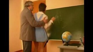 An old teacher seduced and fucked his student hard