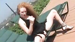 The blonde beauty gets a sturdy dick in her ass