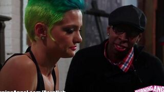 Emo anal sex with blonde and negros on the couch