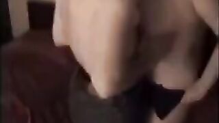 A full-sized pretty woman is fucking with a young man