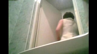 Camera in the toilet bowl, a secret pee peeking adventure