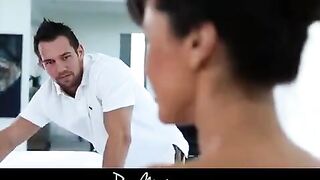 Asian beauty got oiled up and had sex after a massage