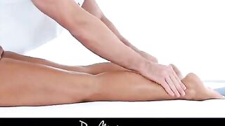Asian beauty got oiled up and had sex after a massage