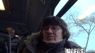 The girl was fucked in her ass right on the bus