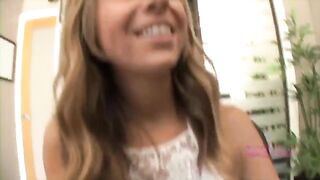 The girl is shown her tits, but she sucks cock like a slut