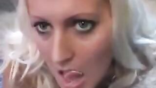 The whims lick sperm from a spoon in an sensual scene