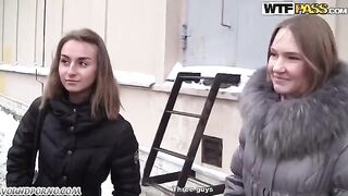A blonde is having fun with two guys at the same time