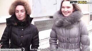 A blonde is having fun with two guys at the same time