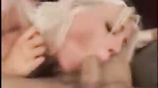 Babe fucks with two guys at once and she just loves it very much
