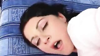 Cute woman fucked in her ass and got sperm on her face