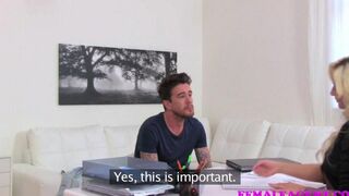 A couple enjoy each other with passion straight on the couch