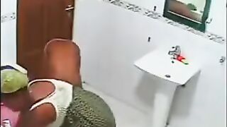 The chicks did not know that there was a camera in the bathroom