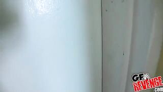 Beautiful girl had a quick sex in the bathroom with her boyfriend