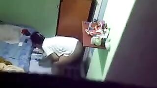 Spy camera in girl’s room of the hostel to shoot her