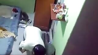 Spy camera in girl’s room of the hostel to shoot her
