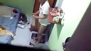 Spy camera in girl’s room of the hostel to shoot her