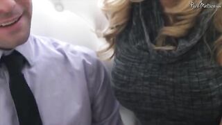 A cute girl with a shaved pussy is fucking with a nice man