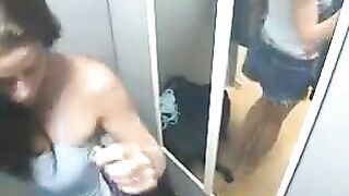 A hidden camera caught my naked sister in the room