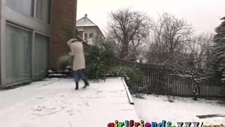 The brunette was punished by being disked and having cunnilingus on the table