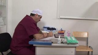 The doctor used a device to extend the patient's pussy
