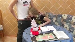 A schoolgirl got fucked by her classmate on cam