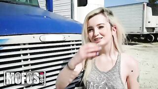 A guy shot Lexi Lore and her round ass in his truck