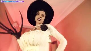 Lady Dimitrescu fucks her man slave in an intense scene