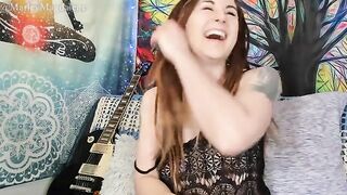 A funny hirsute girl gets naked and brings herself to orgasm
