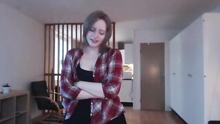 A thick girl plays with a big dildo and has an intense solo session