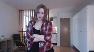 A thick girl plays with a big dildo and has an intense solo session