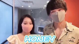 Japanese guy’s slippery handjob with lotion ends with oiled creampie