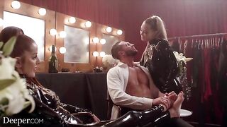 Latex-wearing Avery and Vanna dive into a wild threesome on Deeper