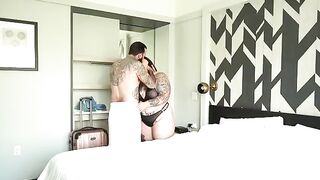 A fat cheating wife gets fucked by a stranger in the hotel room