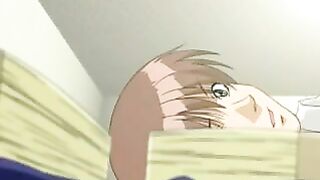 The captivating girl with big eyes is passionately engaged in making a blowjob