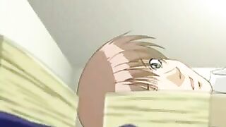 The captivating girl with big eyes is passionately engaged in making a blowjob