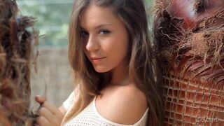 Young Russian model with amazing body makes striptease for you